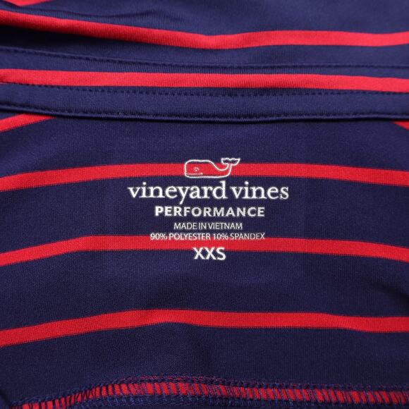 Vineyard Vines Women's XXS Navy Red Striped Polo Mid Length Performance Dress - Picture 4 of 5